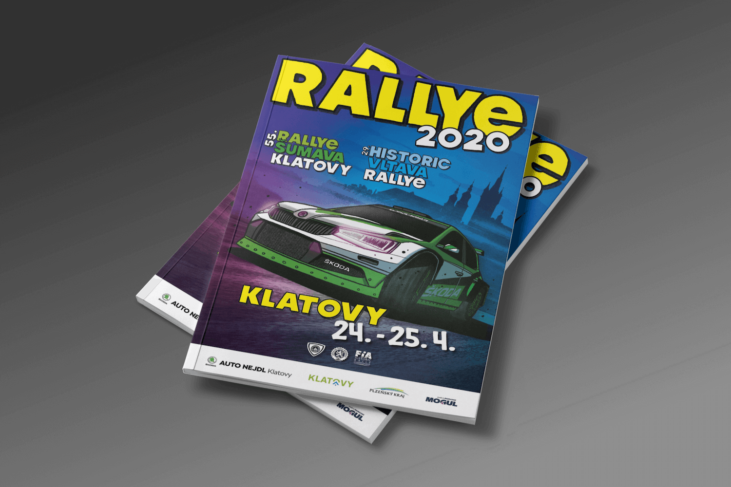 rallye plakat auto skoda octavia ilustrace obalka titulni casopis magazin | Michael Petrus